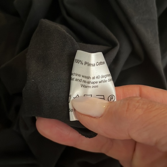 Eskandar black 100% prima cotton turtleneck top - Picture 11 of 11